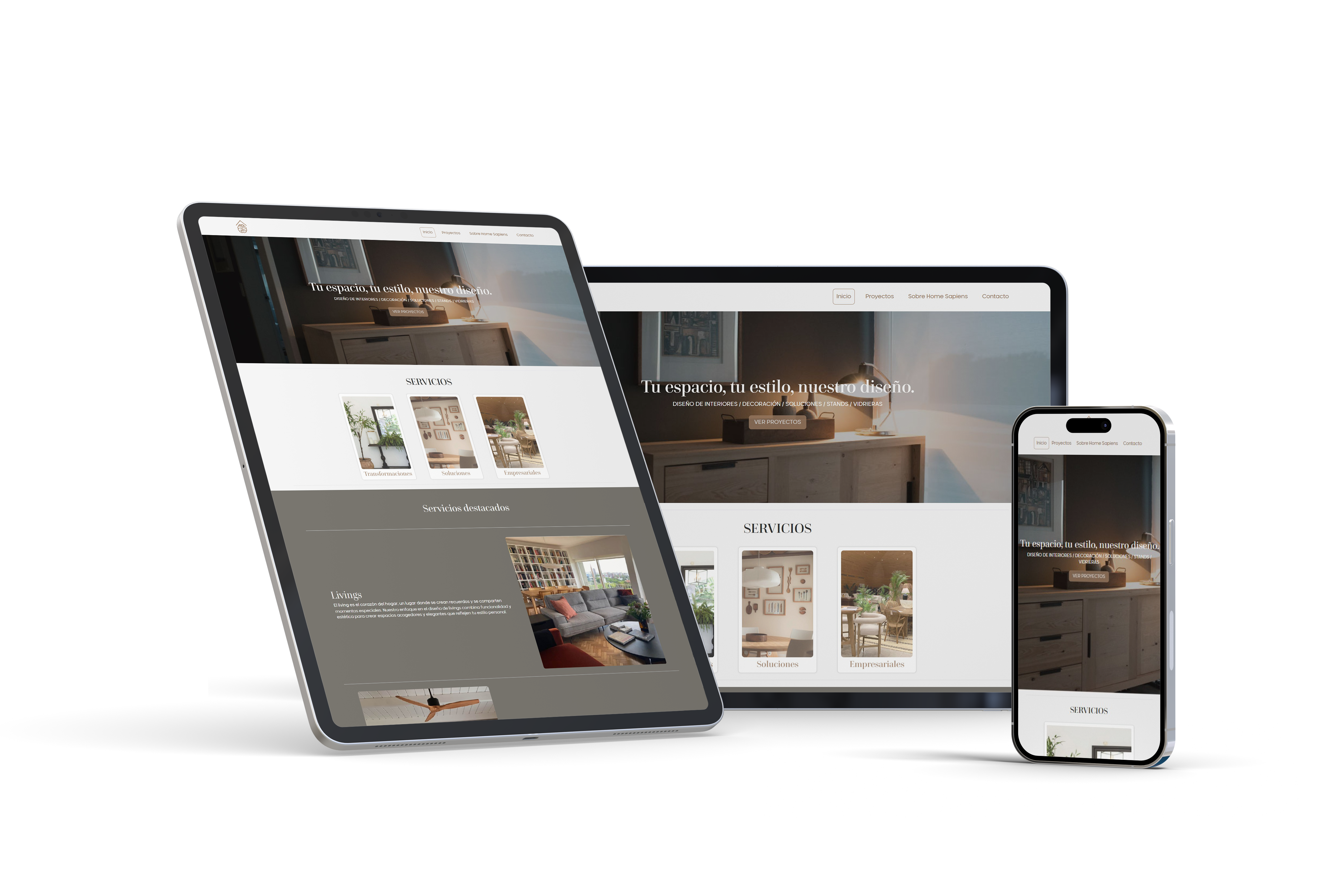 Mockup de web desarrollados con Visual Studio Code para HomeSapiens