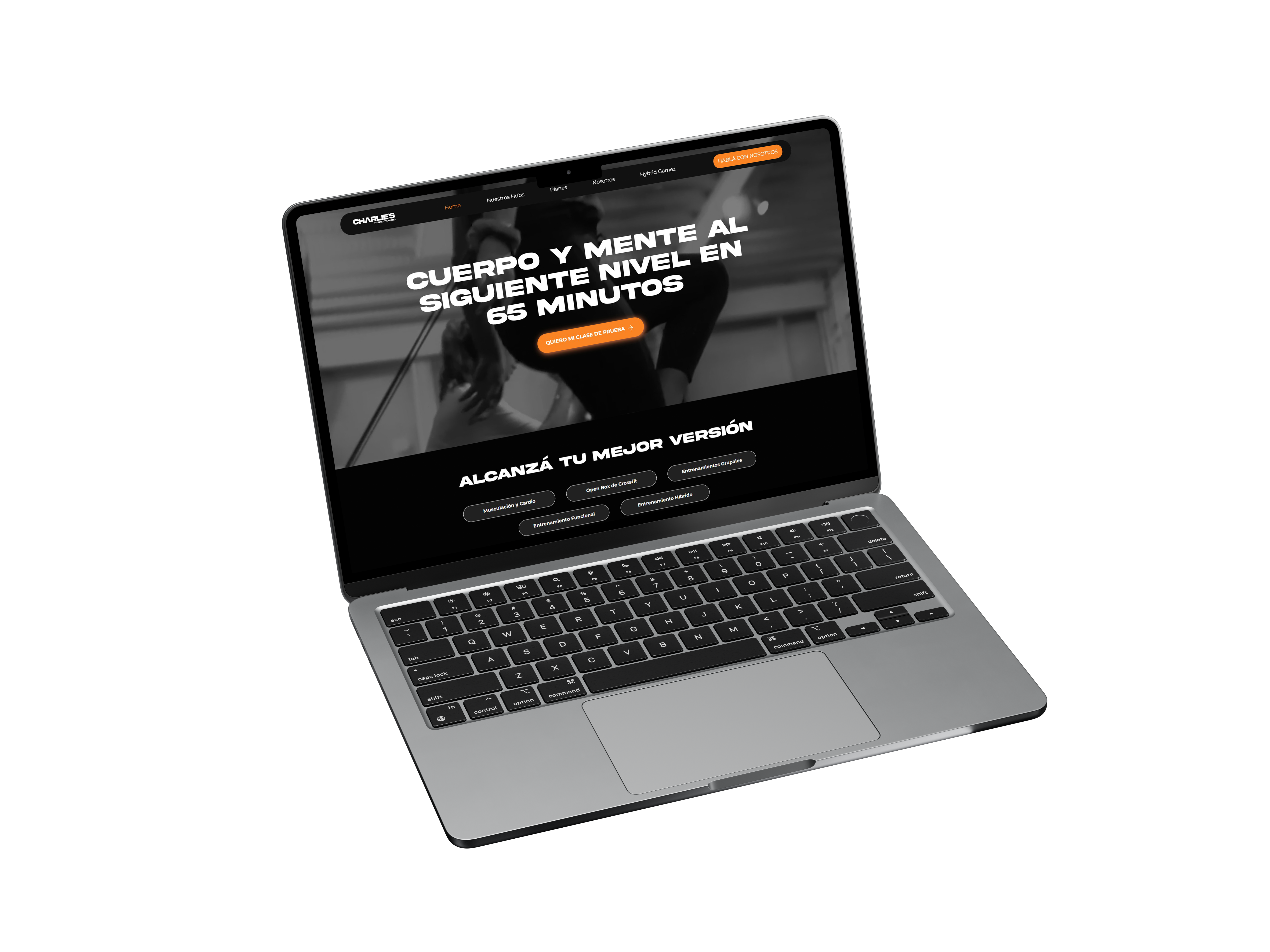 Mockup de web diseñada en Wix para Charlie's