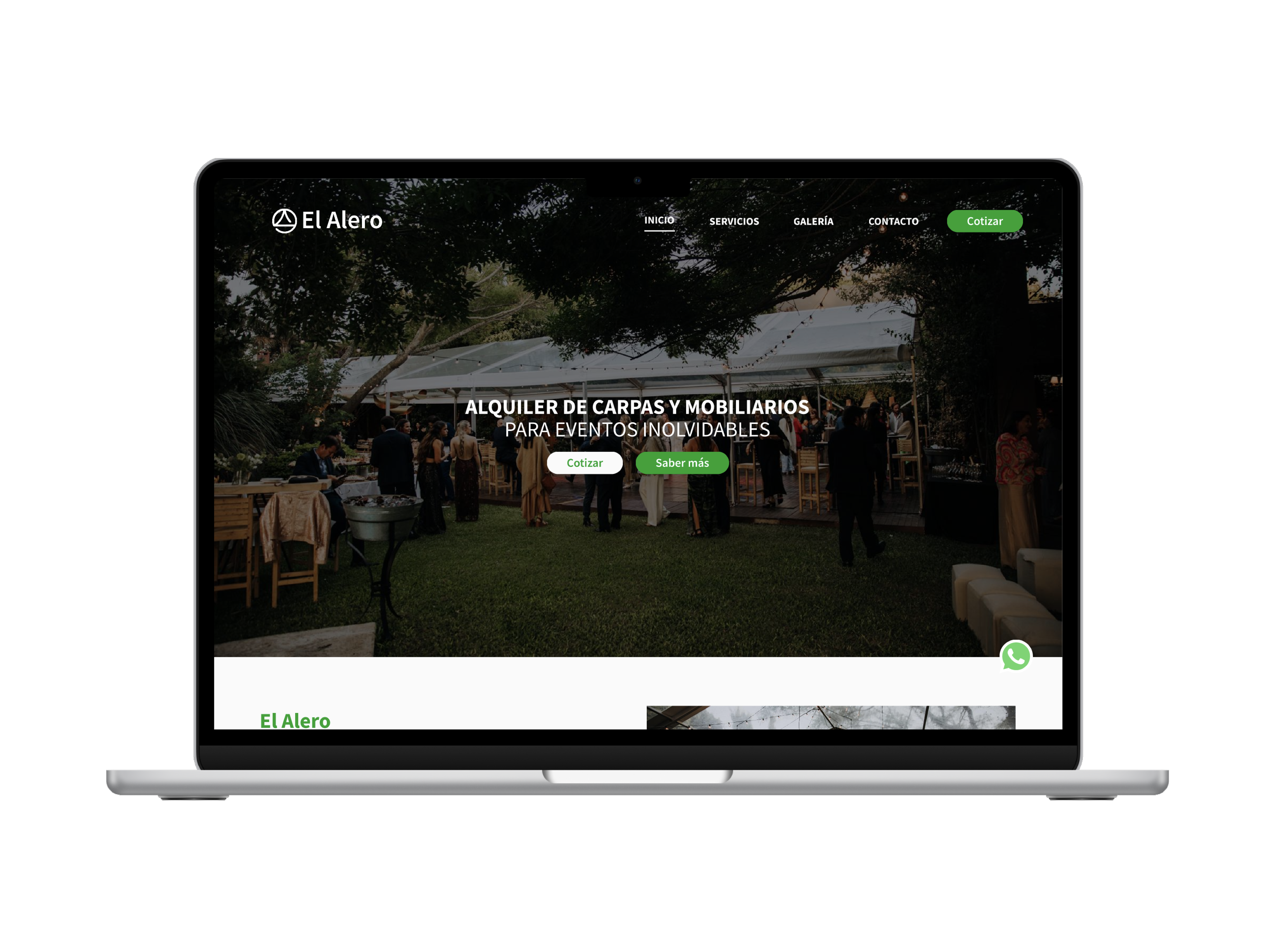 Mockups de webs diseñadas con Figma