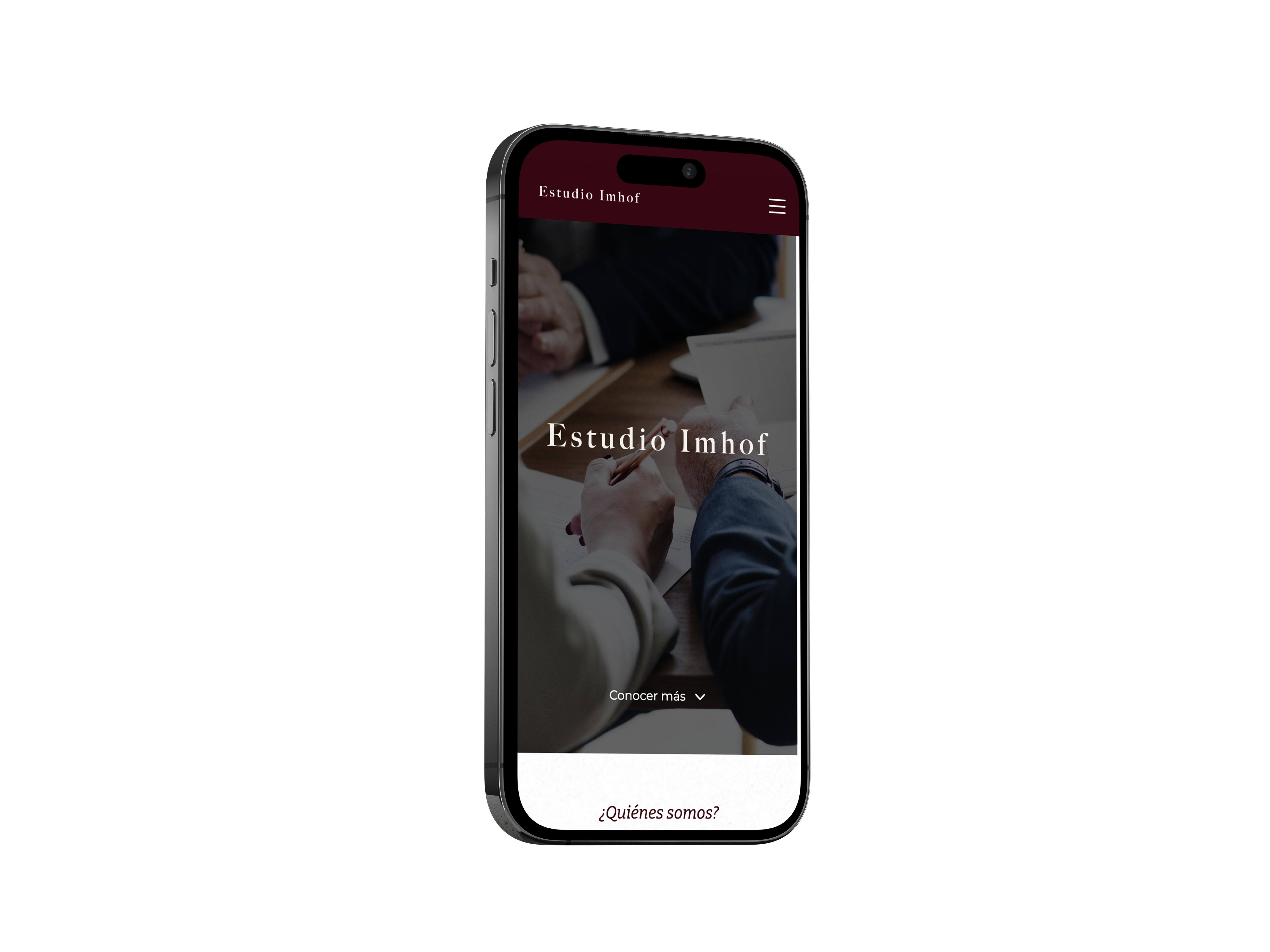 Mockup web Estudio Imhof