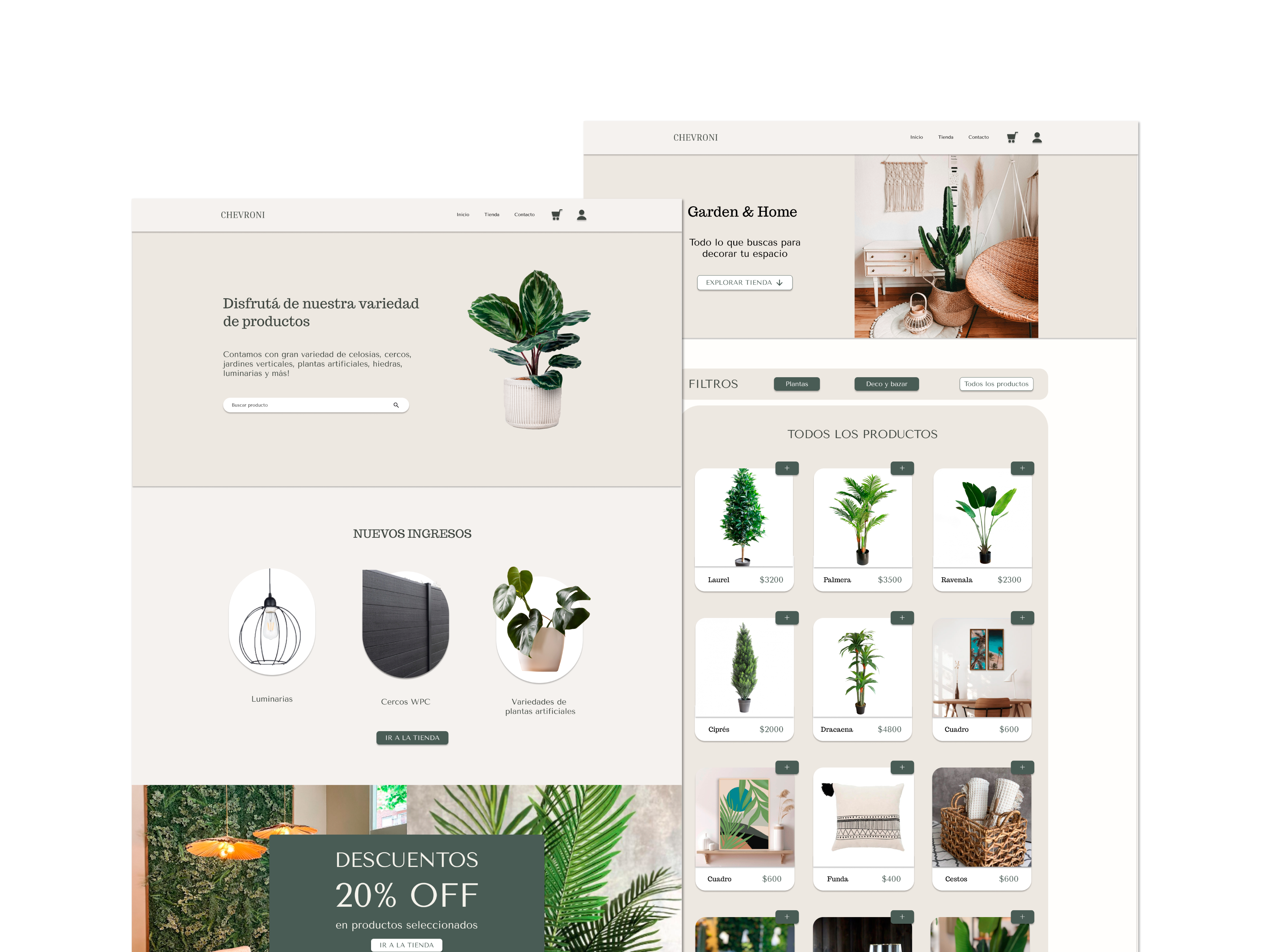 Mockups de webs diseñadas con Figma